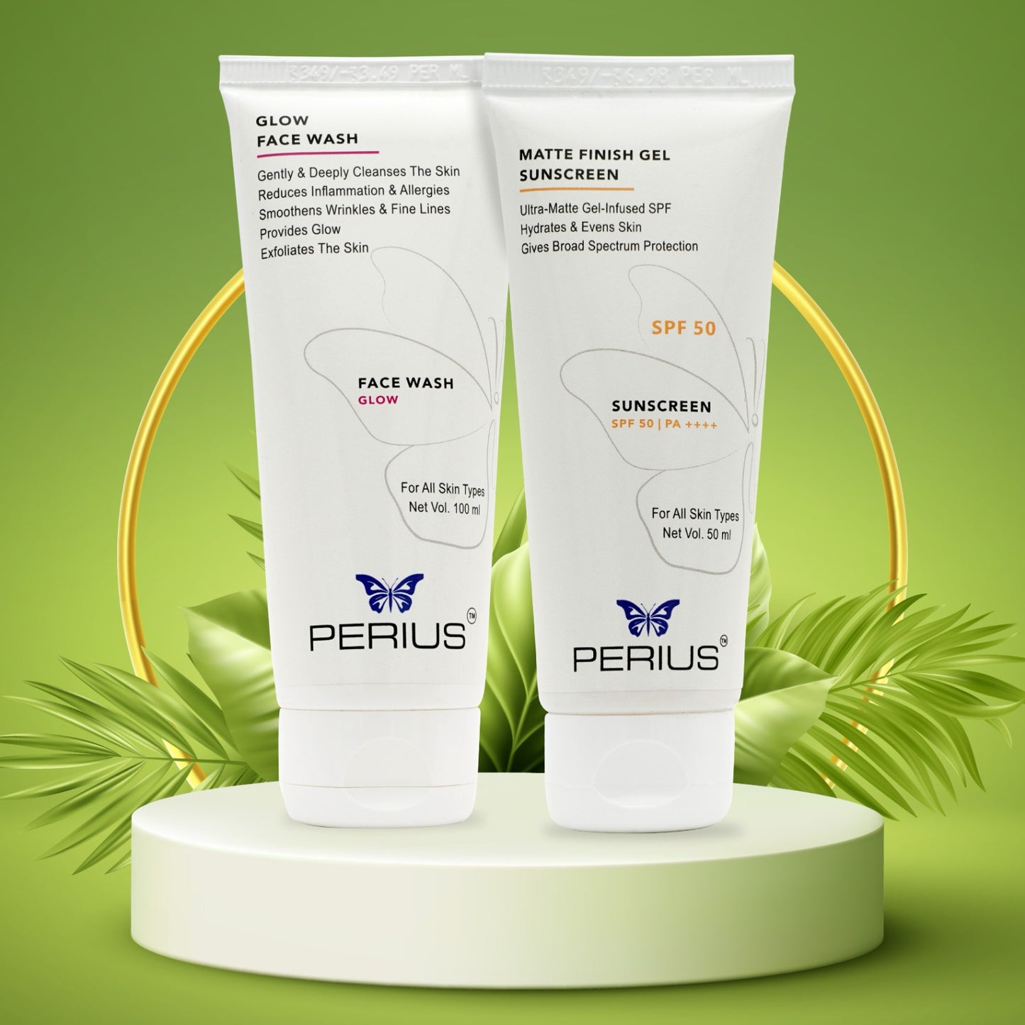 MATTE FINISH GEL SUNSCREEN AND GLOW FACE WASH